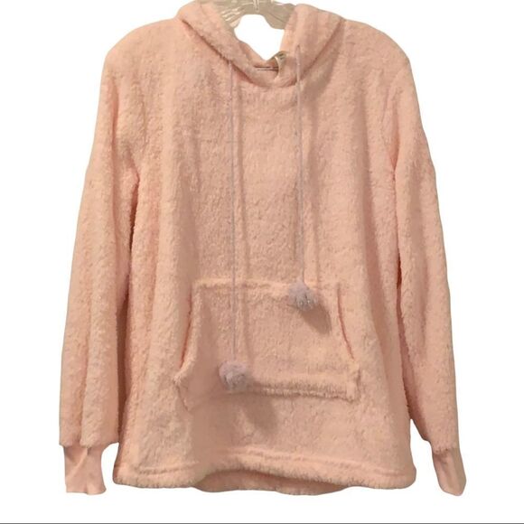 NEW Jessica Simpson Fuzzy Hooded Sweatshirt - Picture 1 of 5
